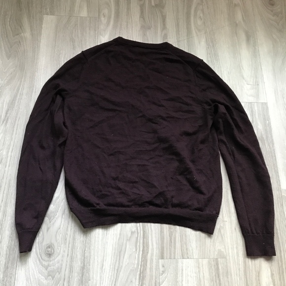 The Mens Store Sweater Maroon Wool Crew Neck Long Sleeve Mens M - Picture 8 of 9